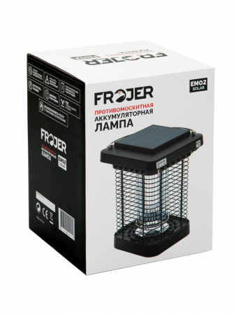 Противомоскитная аккумуляторная лампа Frojer EM02 Solar черная